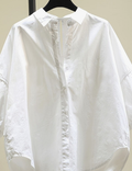 Women's Casual Loose Fit Hollow Back Western-Style 3/4 Sleeve Shirt, Summer Minimalist Design Versatile